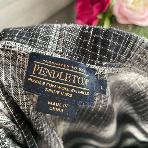 Pendleton Women’s Lounge‎ Pajama Pants black white plaid - Picture 6 of 7